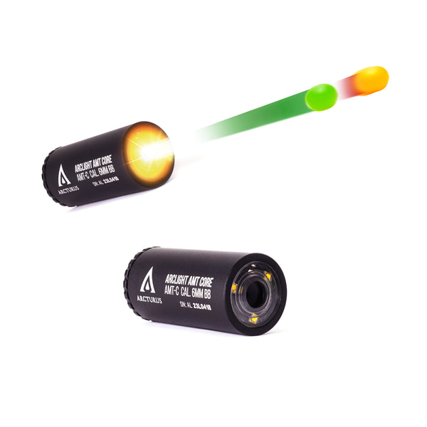 ARCTURUS RS™ SIRIUS AMT Arclight Modular Tracer Core Drop-in Unit Red/Green & Compact Mock Suppressor w/ Simulated Muzzle Flash