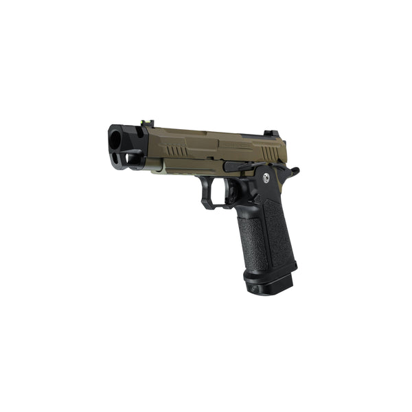 ARCTURUS Vanguard 4.3"Hi-Capa GBB Pistol w/ Optics Ready Slide & Compensator BLK-TAN