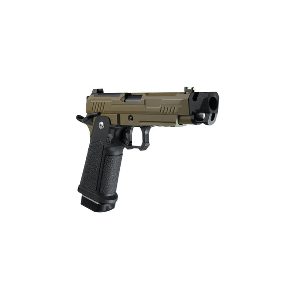 ARCTURUS Vanguard 4.3"Hi-Capa GBB Pistol w/ Optics Ready Slide & Compensator BLK-TAN