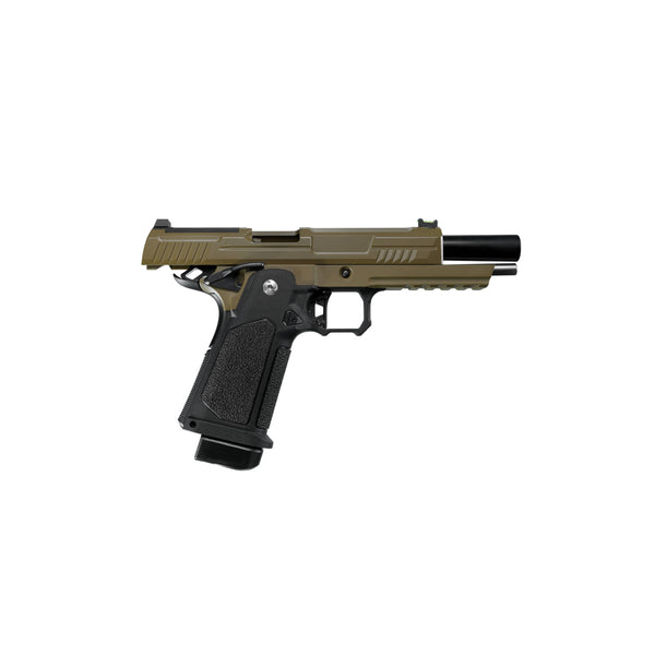 ARCTURUS Vanguard 5" Hi-Capa GBB Pistol w/Optics Ready Slide BLK-TAN