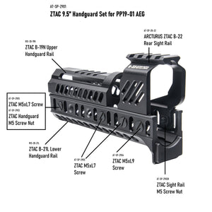 ARCTURUS ZTAC 9.5" Handguard Set for PP19-01 AEG