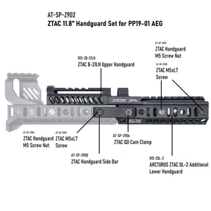 ARCTURUS ZTAC 11.8" Handguard Set for PP19-01 AEG
