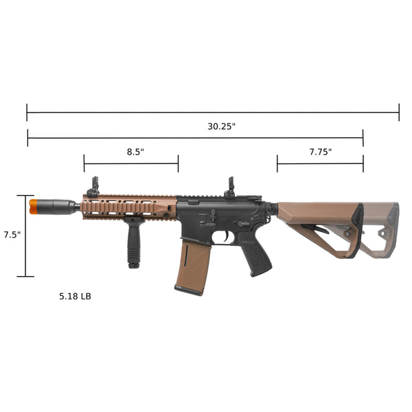 ARCTURUS LWT MK-II CQB 10" AEG SPORT Black-Tan Starter Pack