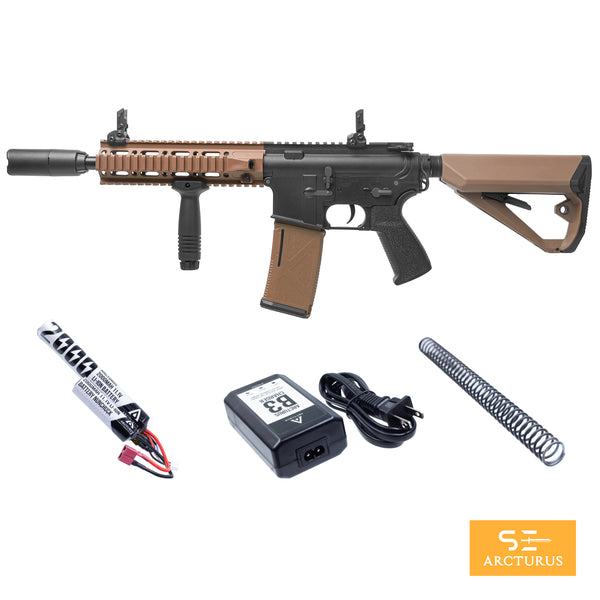 ARCTURUS LWT MK-II CQB 10" AEG SPORT Black-Tan Starter Pack ARC SE®