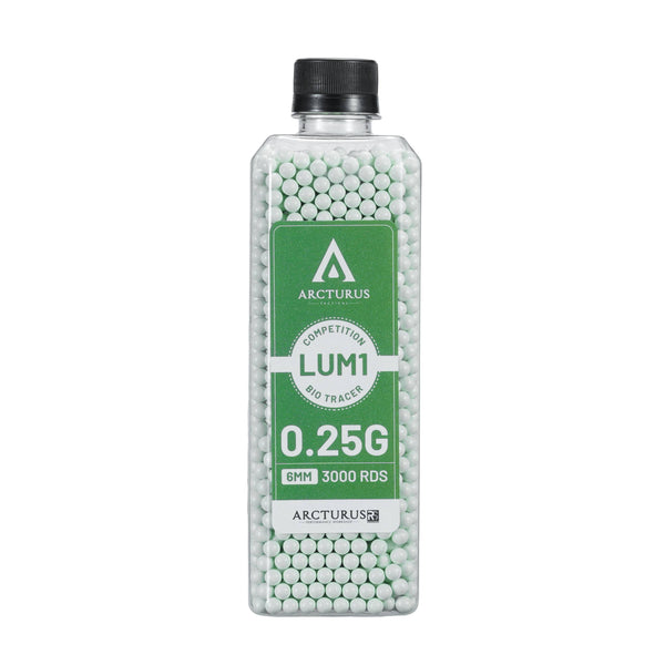 ARCTURUS RS® LUMI Match Grade Biodegradable Green Tracer 6mm Airsoft BBs 0.25g